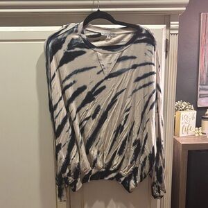 Young Fabulous & Broke Navy and Cream Top